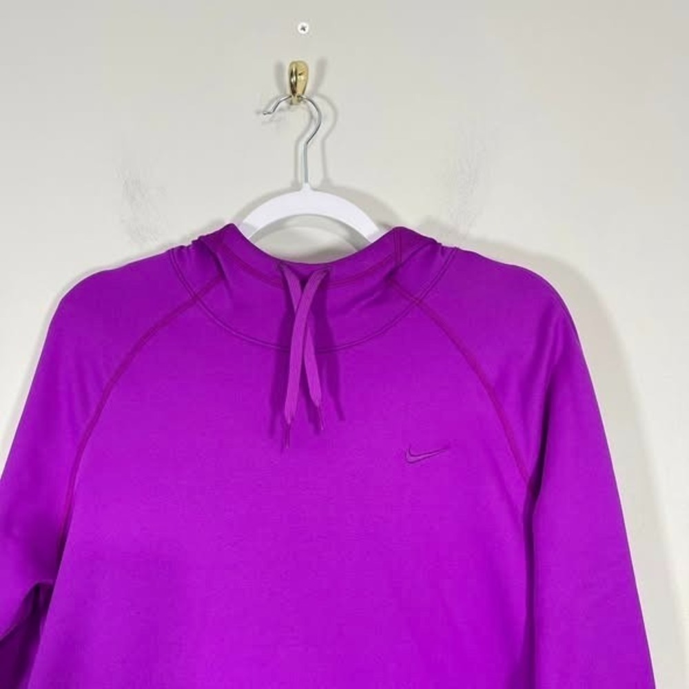 Nike Therma Fit Hoodie Sweatshirt Womens Large Magenta Purple‎ Athletic Training - Picture 2 of 11